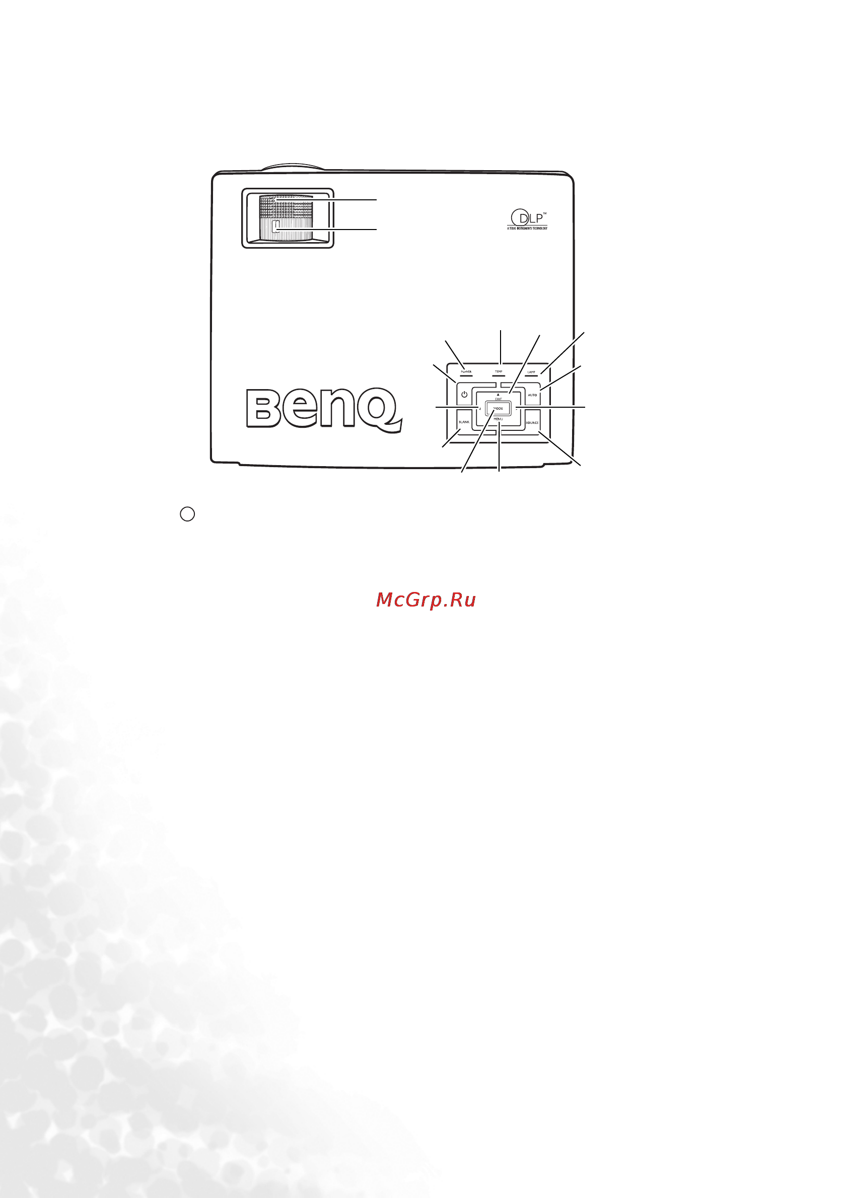 Benq MP610 [14/55] Функции и органы управления