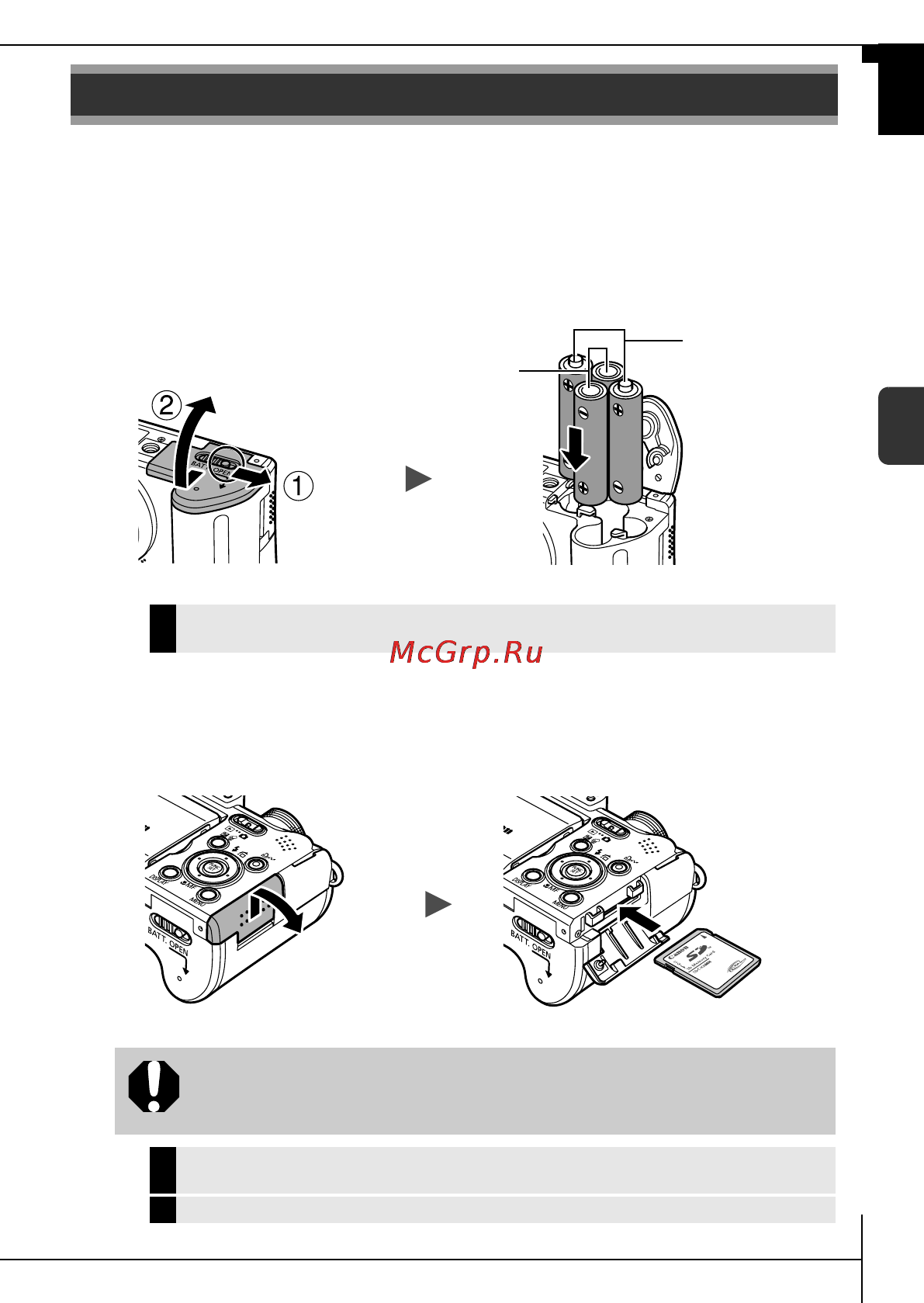 Canon A610 [3/27] Установка карты памяти