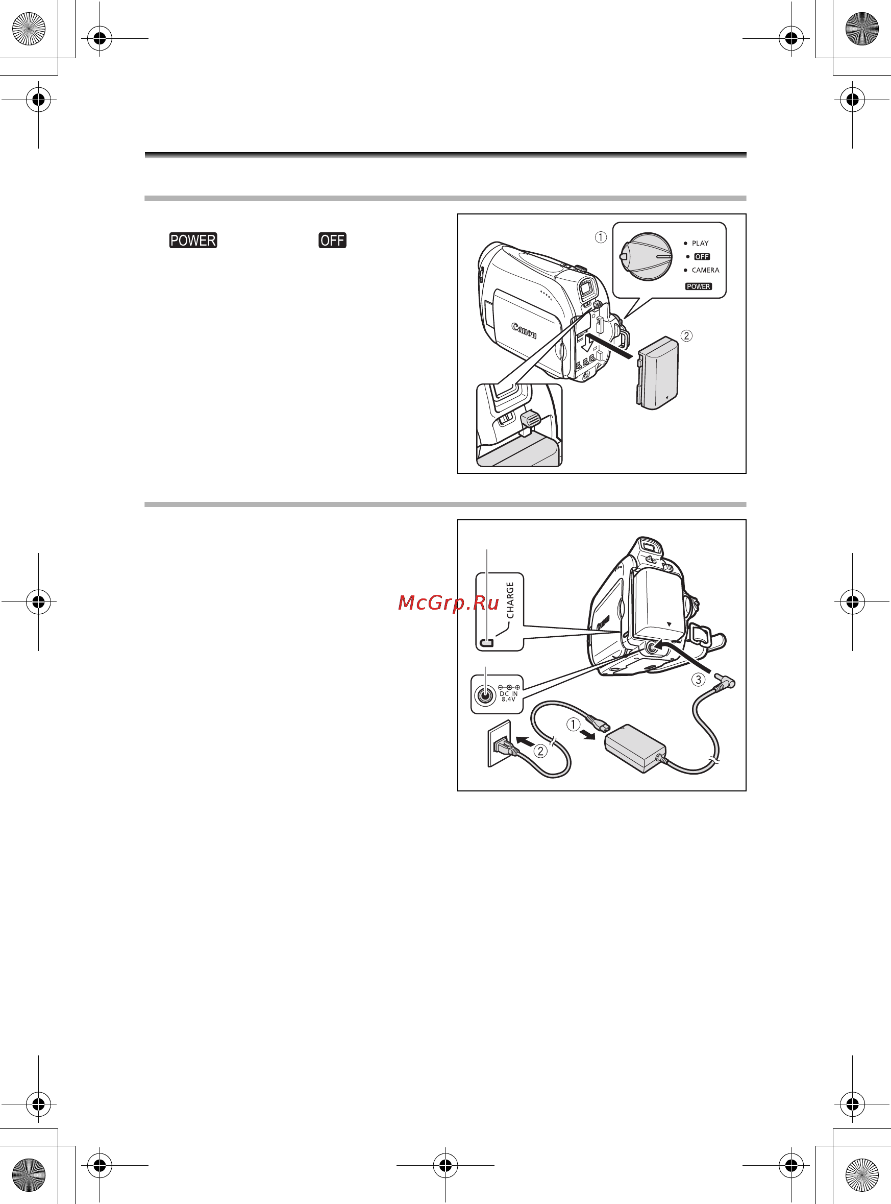 Canon MV-920 KIT [10/90] Подготовка источника питания