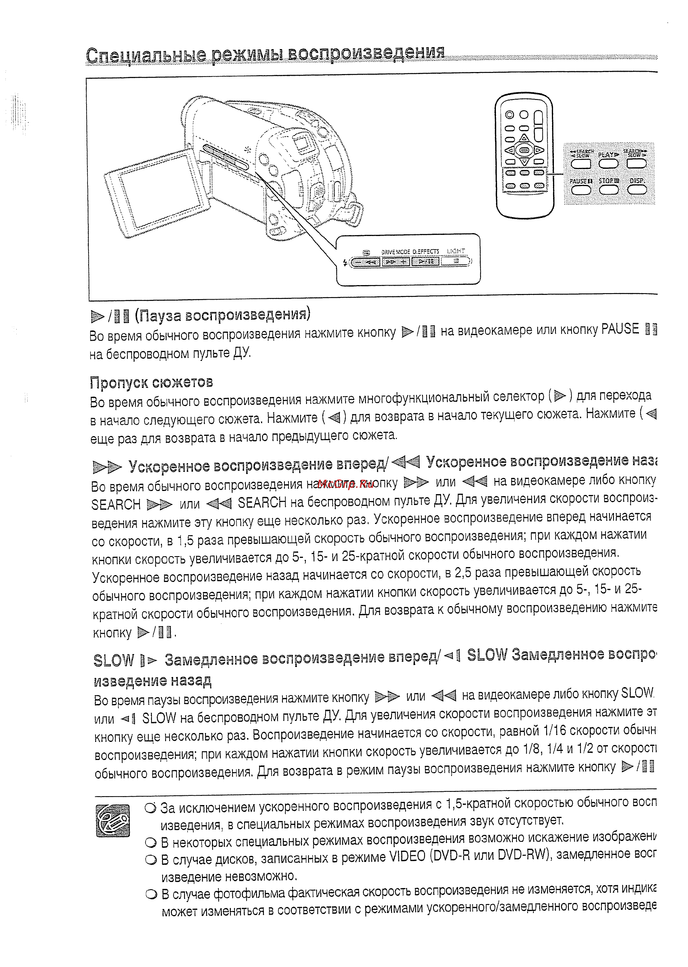 Canon DVD DC20 [38/144] Специальные режимы воспроизведения