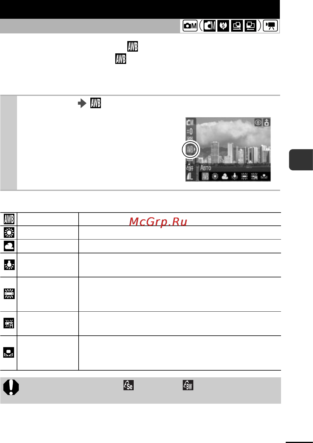 Canon A420 [51/116] Настройки баланса белого