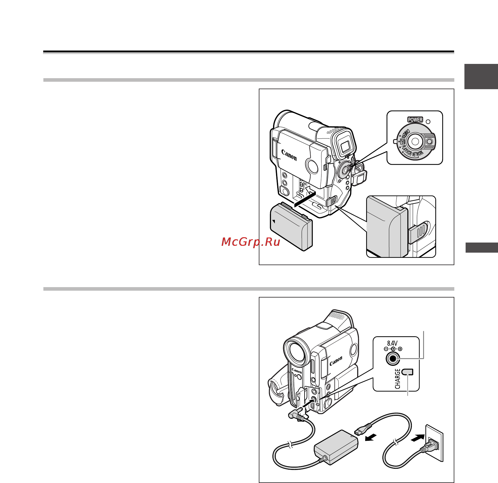 Canon MV-X30i [11/163] Подготовка источника питания