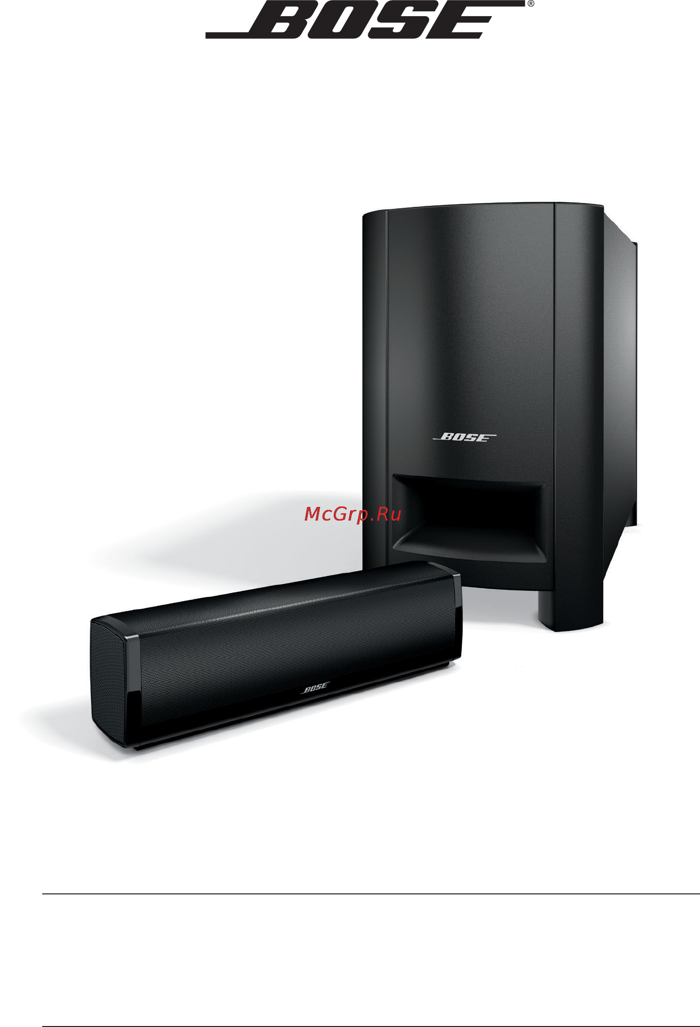 Bose CineMate 15 Black Инструкция по эксплуатации онлайн