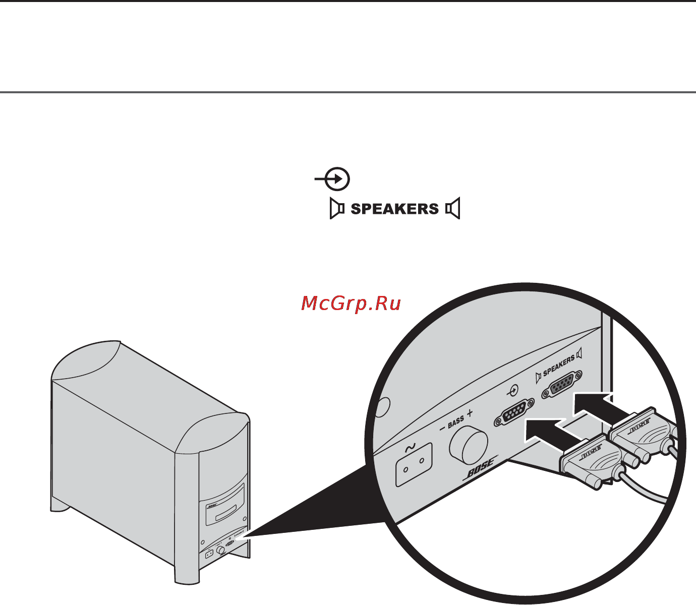 Bose CineMate 15 Black [9/32] Шаг 4 подключение звуковой панели к модулю acoustimass