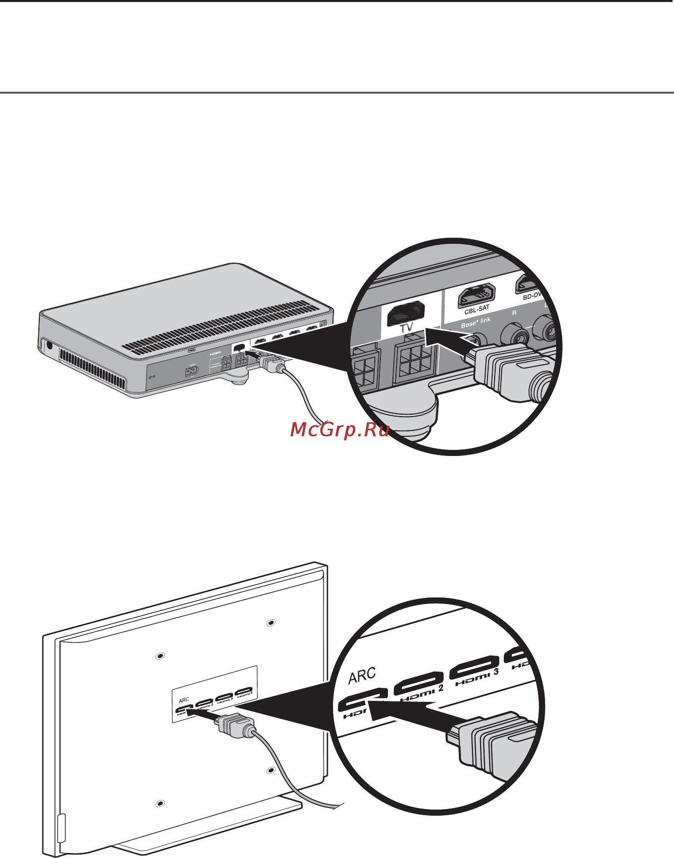 Bose CineMate 120 Black [13/32] Подключение консоли к разъему hdmi arc телевизора