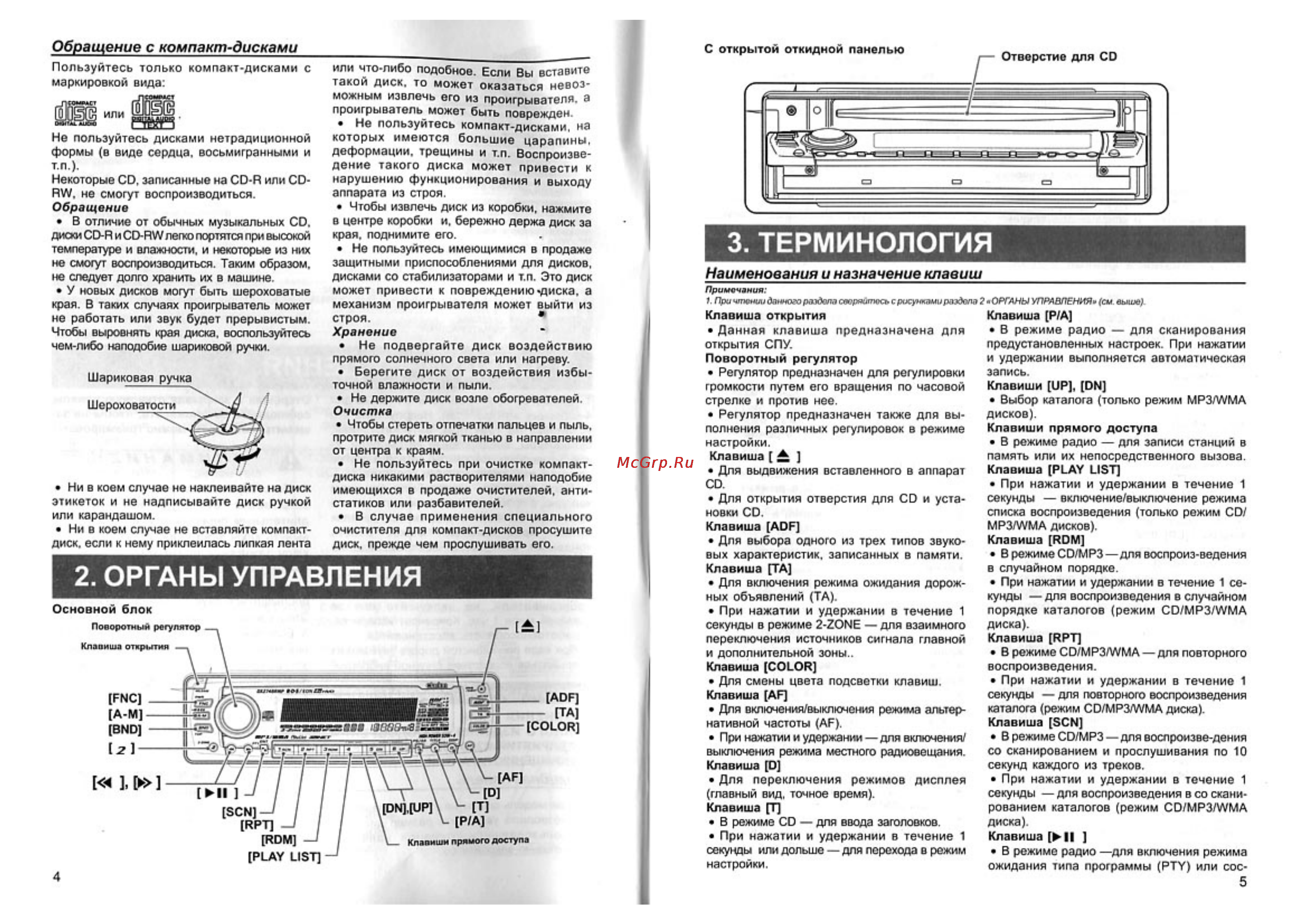 Clarion DXZ 748 RMP [3/24] Органы управления