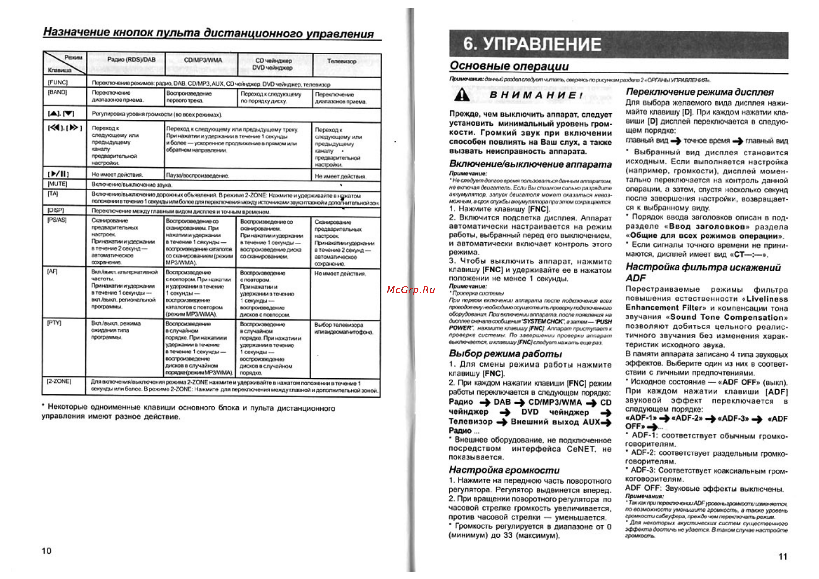 Clarion DXZ 748 RMP [6/24] Настройка фильтра искажений adf