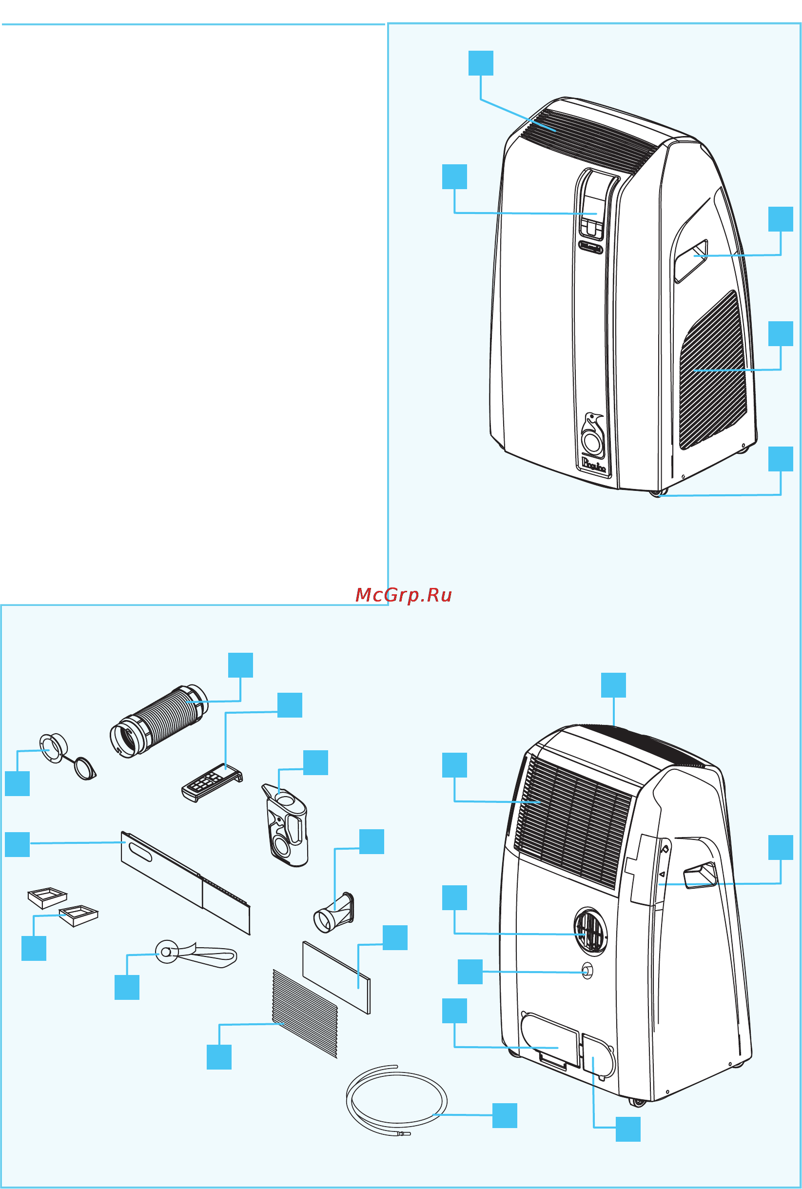 Delonghi PAC W130HP [5/20] Описание прибора