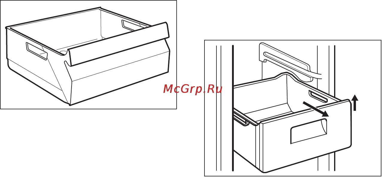 Electrolux EN93852KX [12/28] Извлечение из морозильника корзин для замораживания