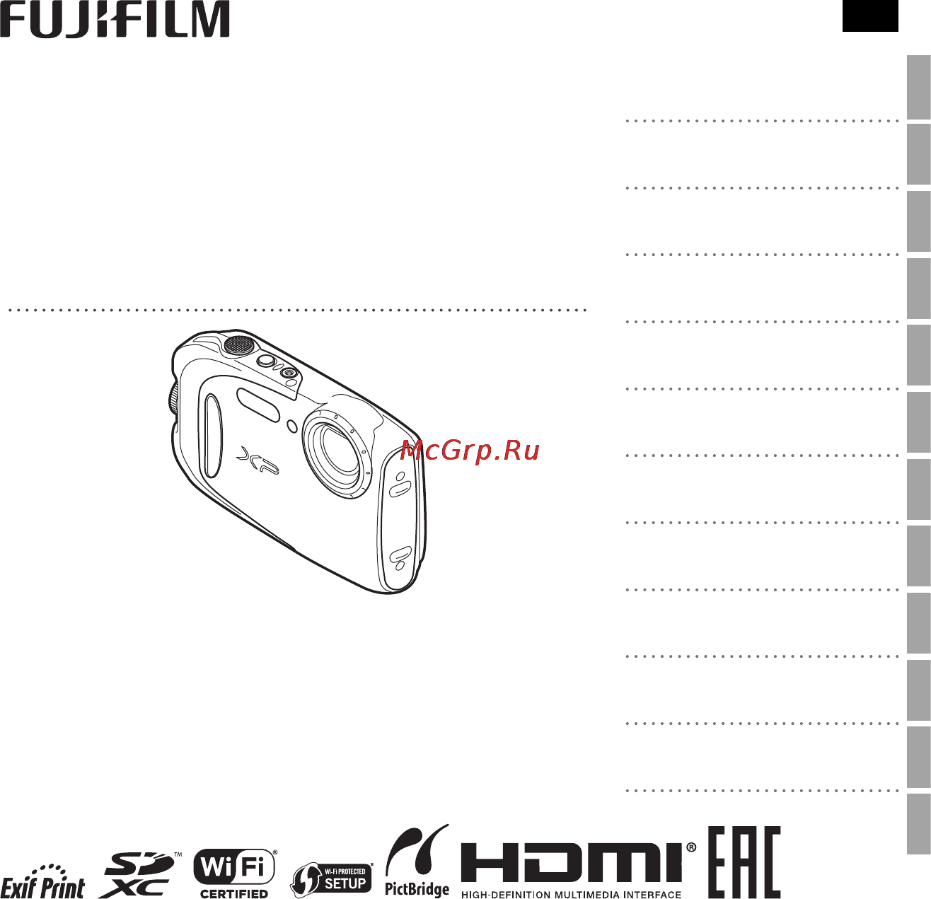 Fujifilm XP80 Blue Инструкция по эксплуатации онлайн
