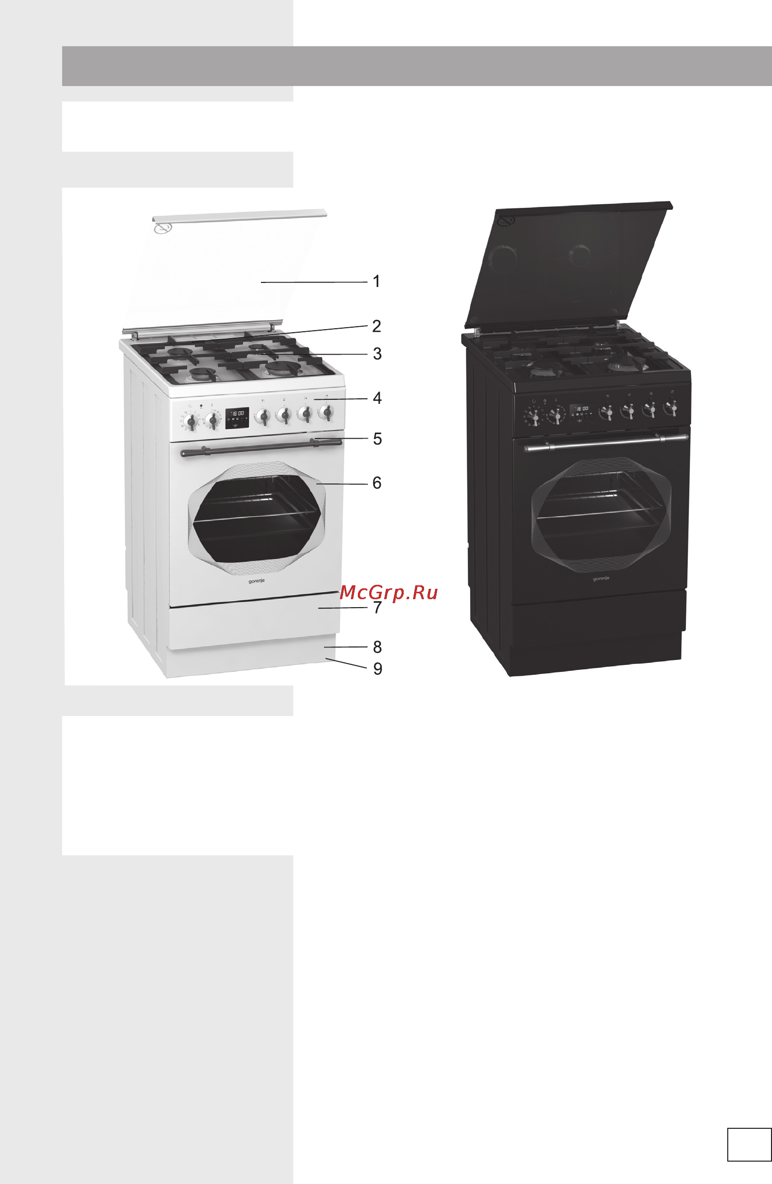 Gorenje K537INB [9/56] Описание прибора