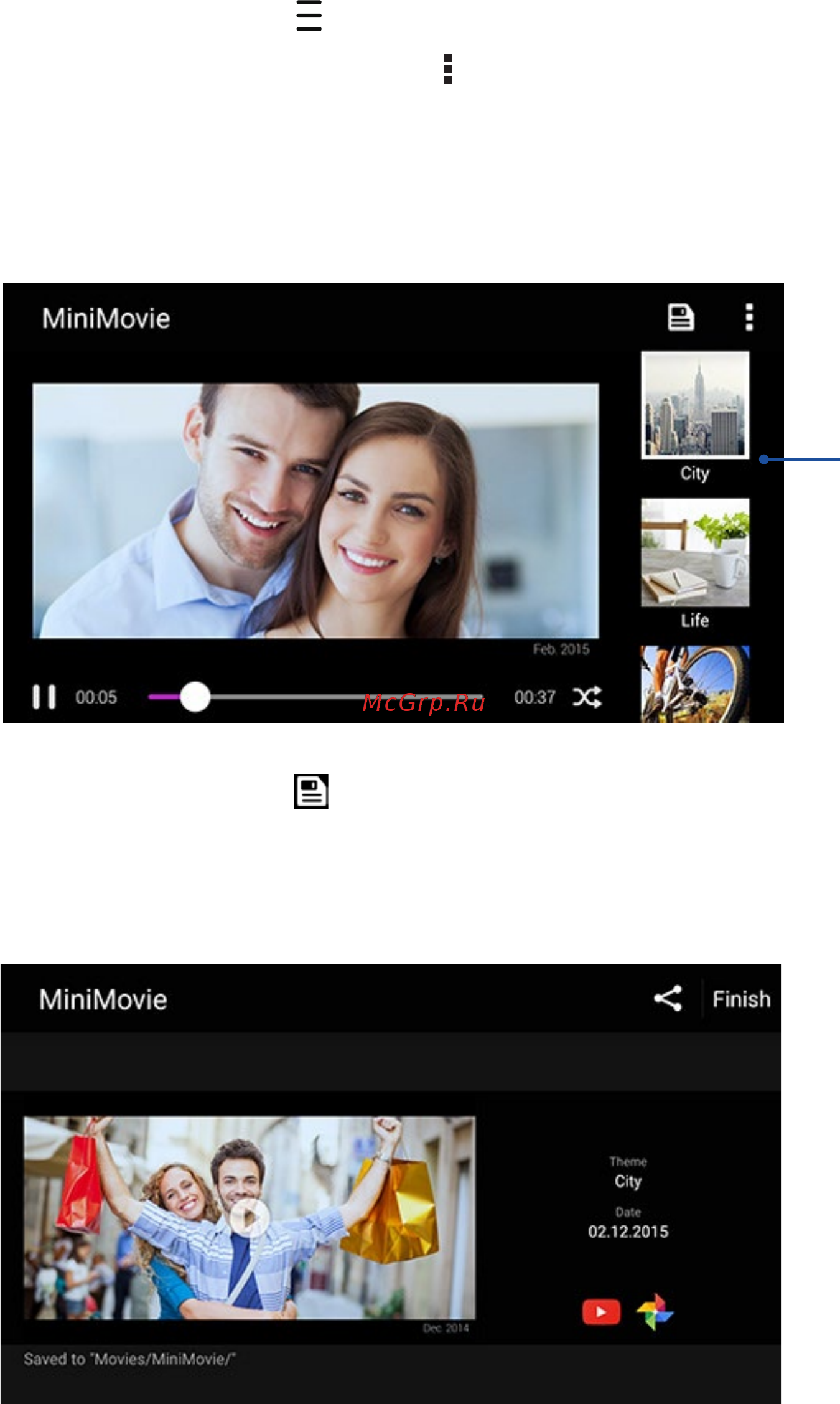 Asus Zenfone 2 ZE551ML-6J720RU Silver [114/160] Использование minimovie