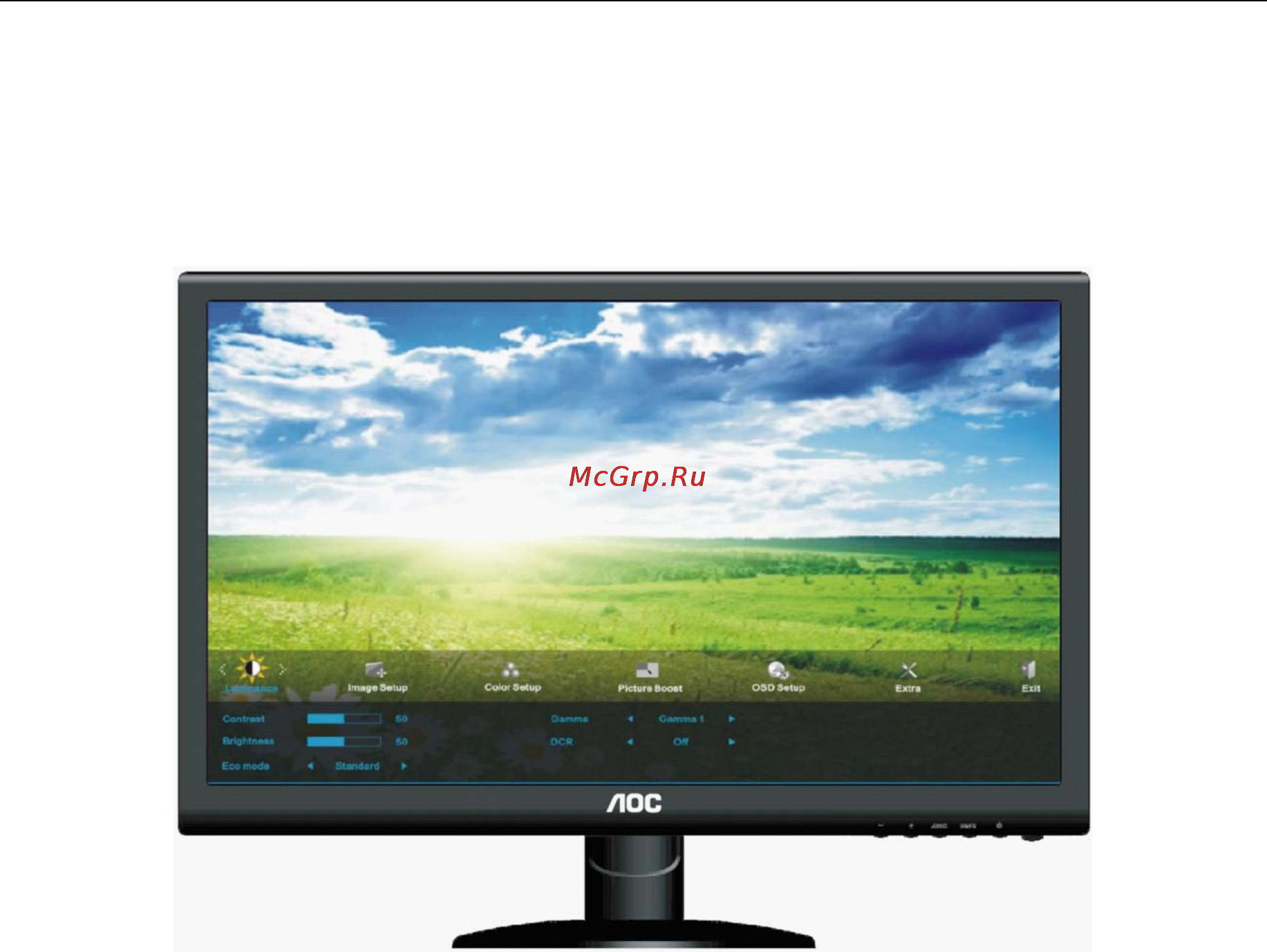 AOC I2252Vwh [18/54] Hacтpoйкa зкpaннoгo мeню