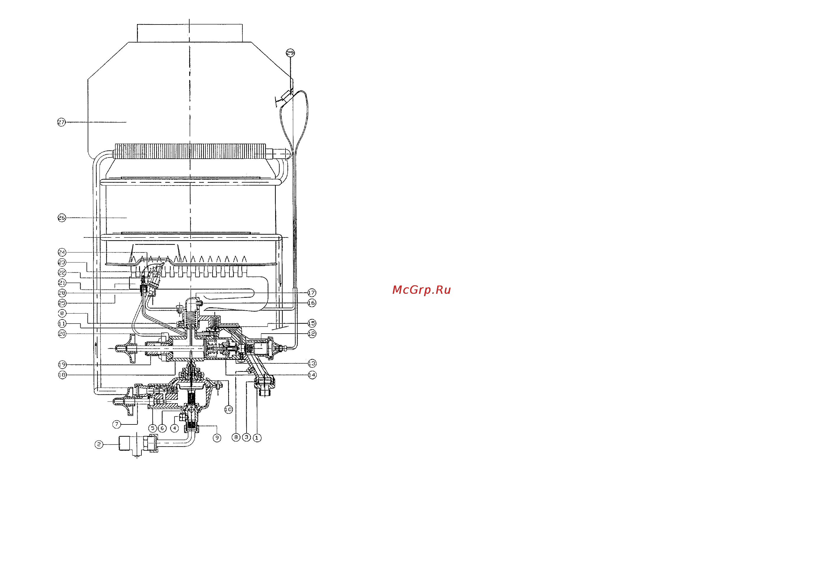 AEG GWH -11RN [4/5] Схема устройства прибора