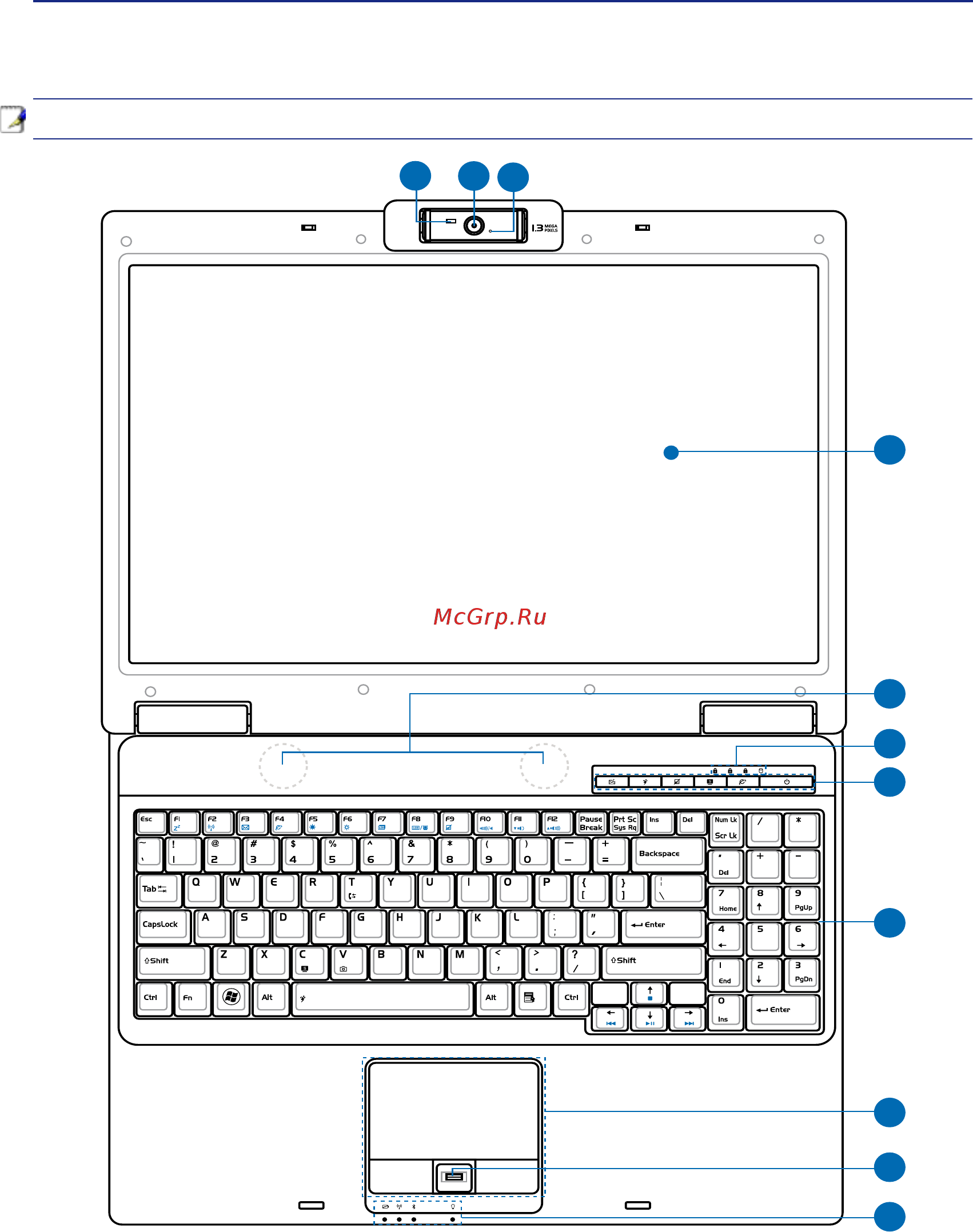 Asus M51Vr [12/88] Верхняя сторона