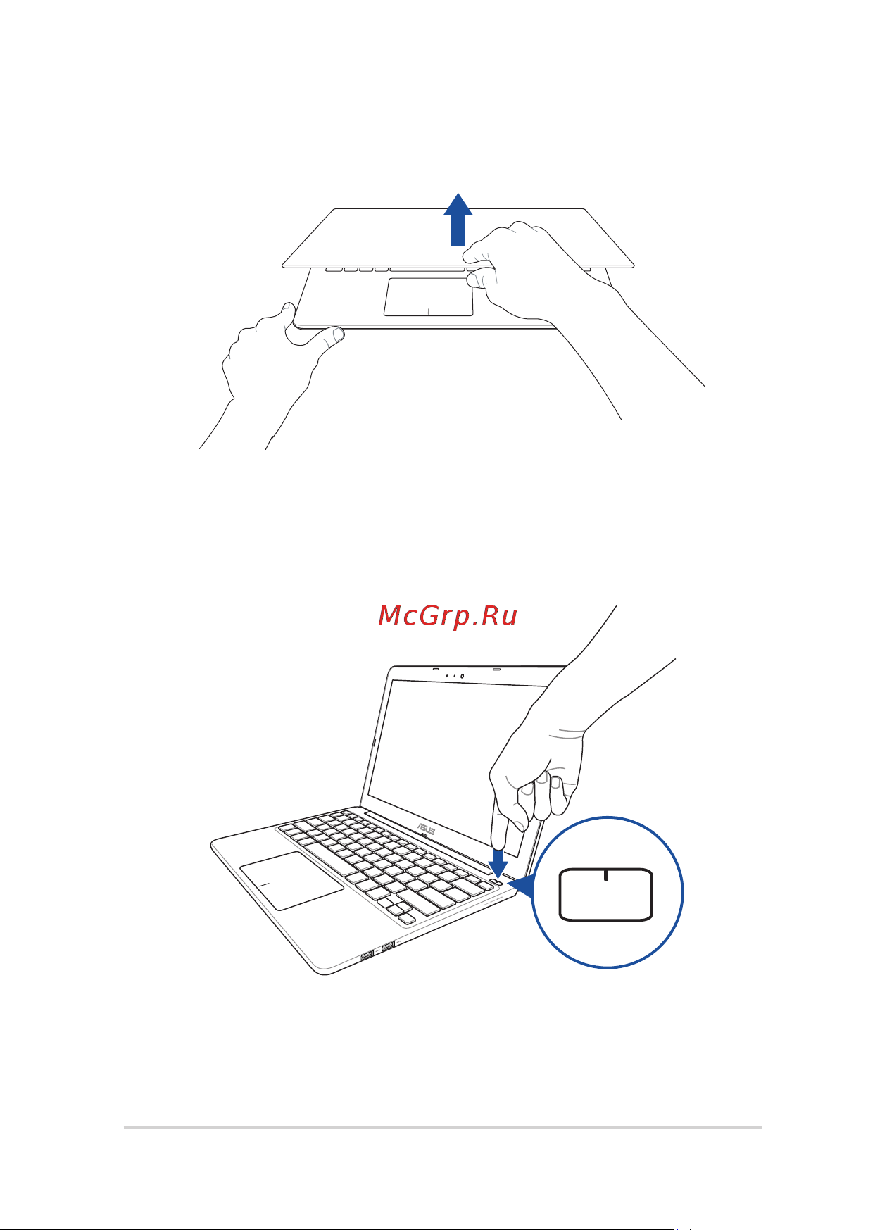 Asus eeebook x205ta, 90nl0734-m02470 [26/110] Откройте крышку