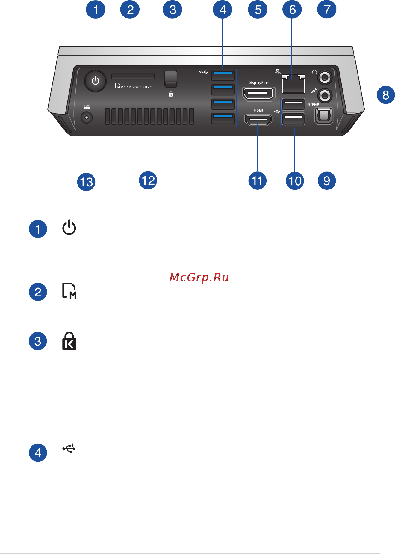 Asus VivoPC VM62-G030M SL [10/40] Задняя панель