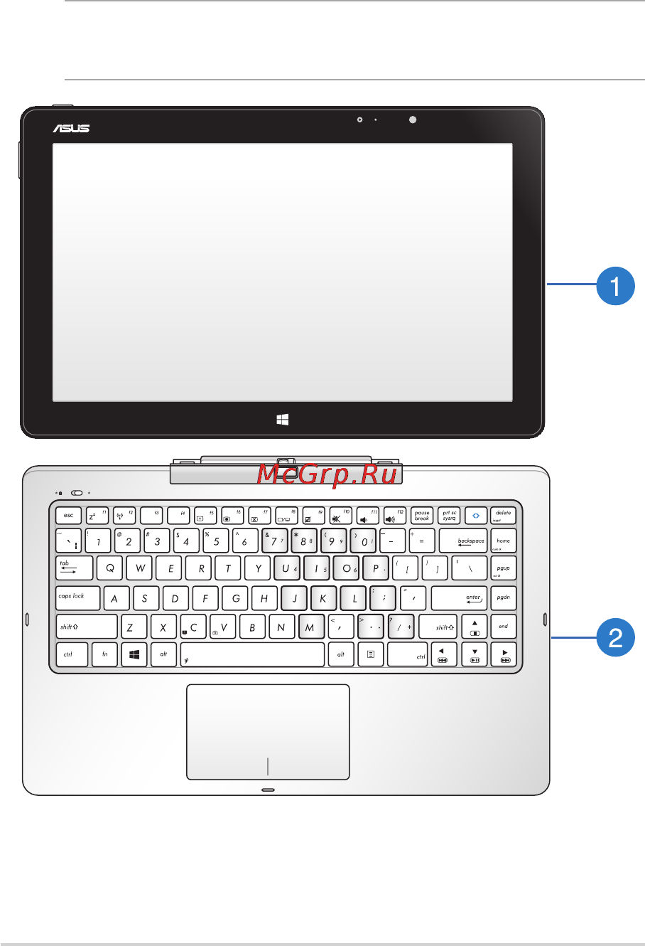 Asus T300CHI-FH011H [12/120] Вид сверху