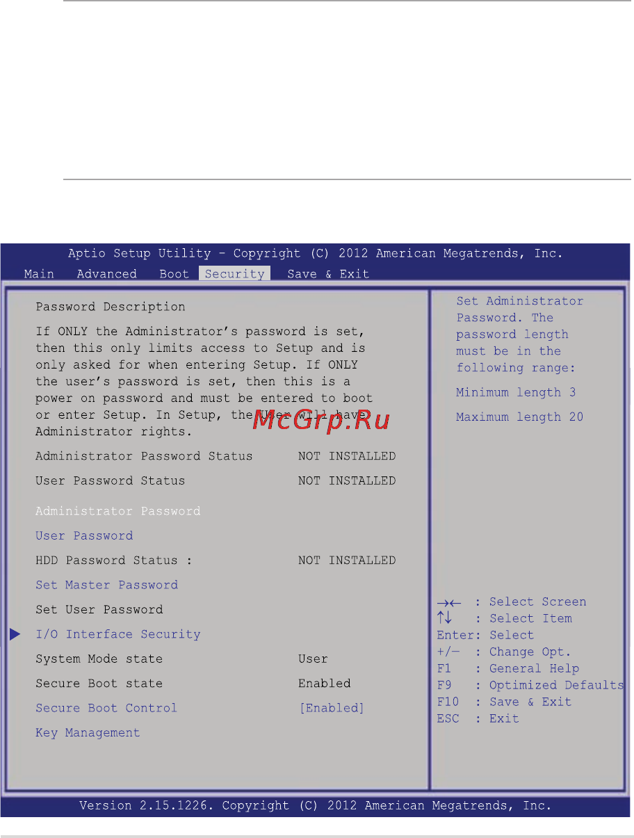 Asus TP300LJ-C4054H [79/122] Безопасность