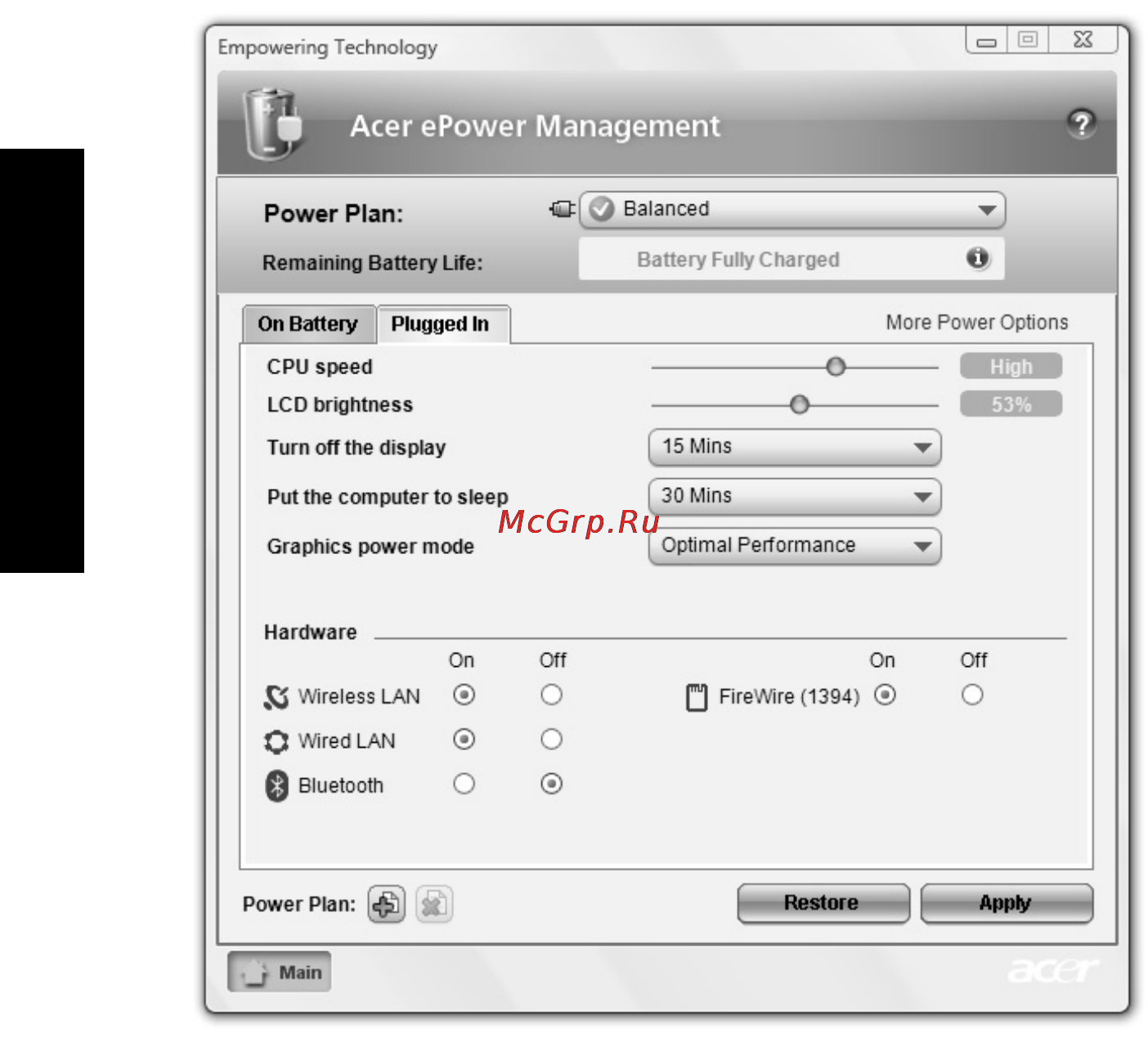 Acer Aspire 5720G-101G16 [28/125] Empowering technology
