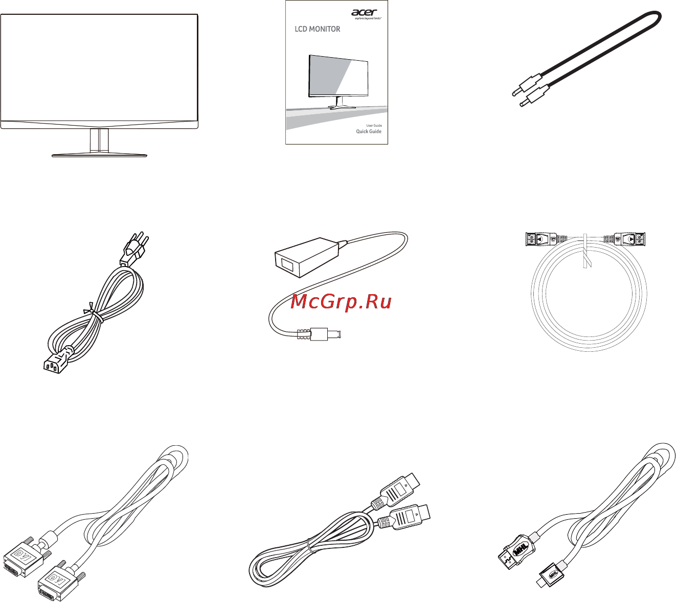 Acer XG270HUomidpx Orange/Black [11/31] Распаковка