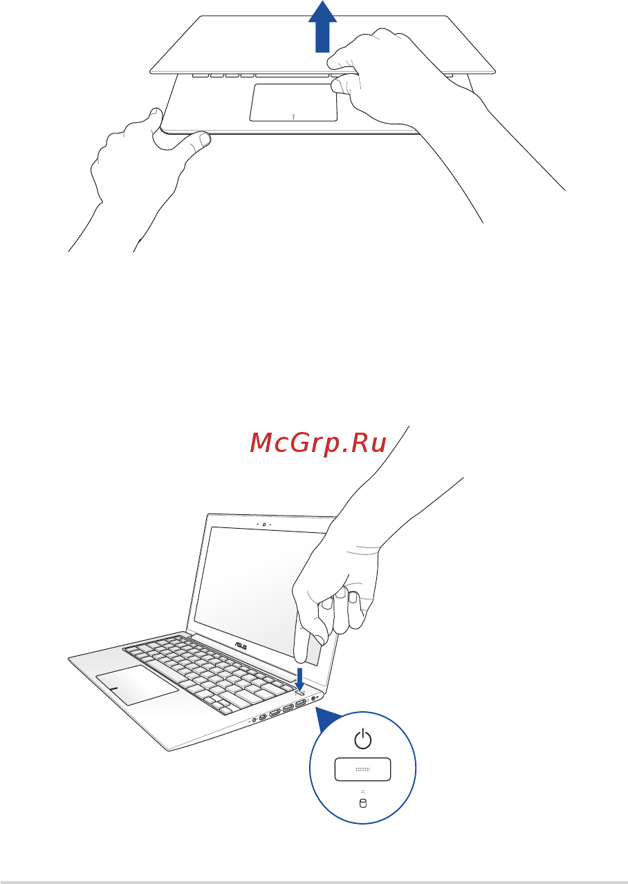 Asus zenbook ux32ln, 90nb0521-m01980 [24/102] Откройте крышку