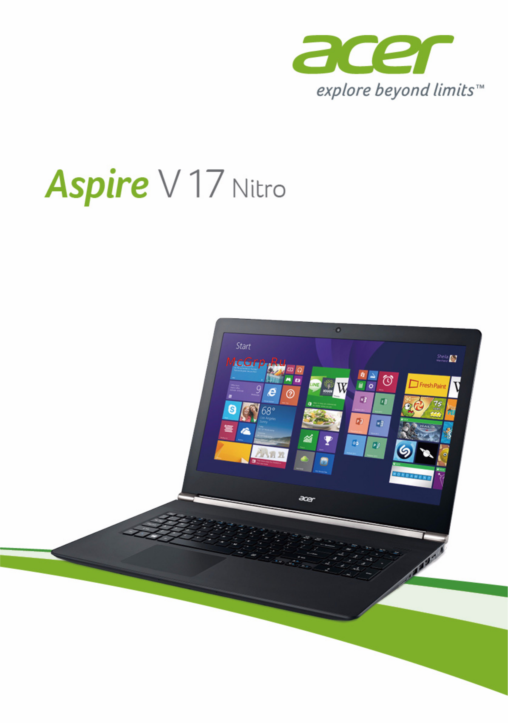 Acer V Nitro VN7-591G-771J NX.MUYER.002 Инструкция по эксплуатации онлайн