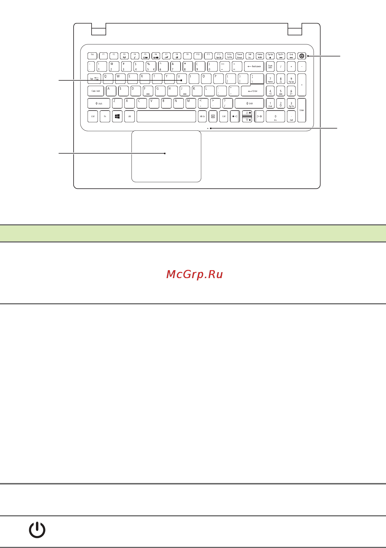 Acer E5-573G-303R NX.MW6ER.002 [11/96] Вид клавиатуры