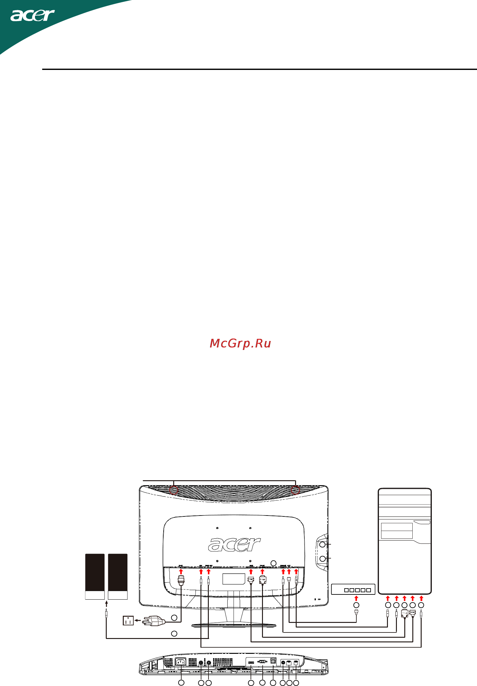 Acer D241HBMI BK/BK [12/43] Установка