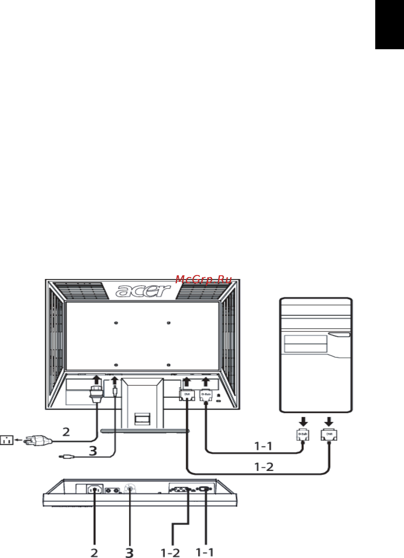 Acer V223HQb [22/29] Установка