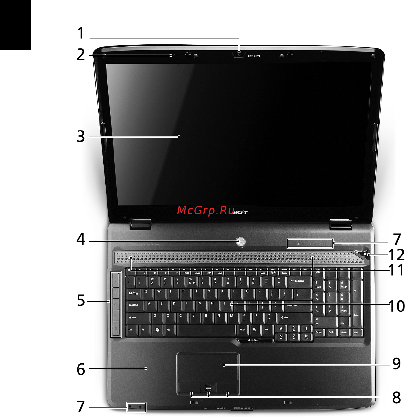 Acer Aspire 7530G-703G32Mi [6/118] Знакомство с ноутбуком acer