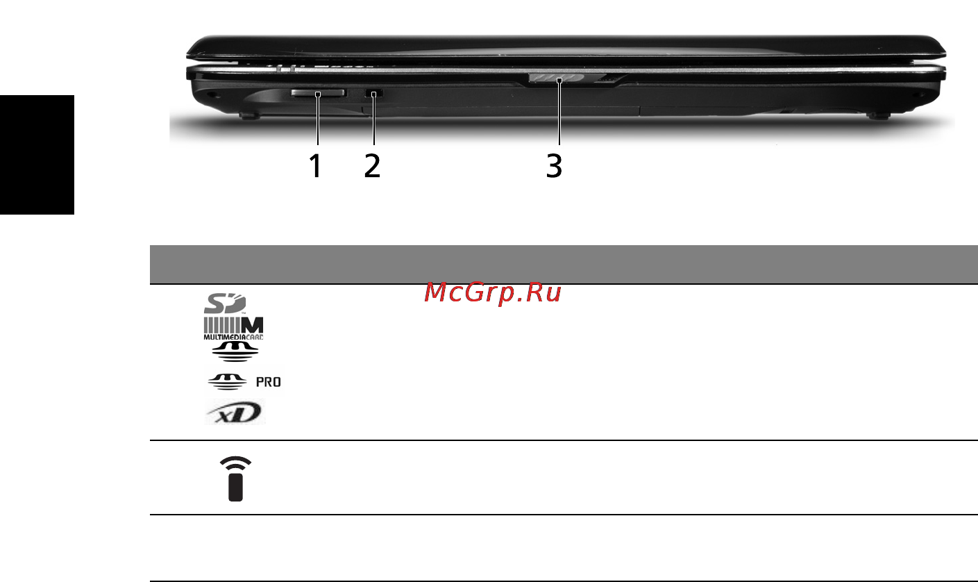 Acer AS5530-602G16Mi [8/15] Вид спереди с закрытой крышкой