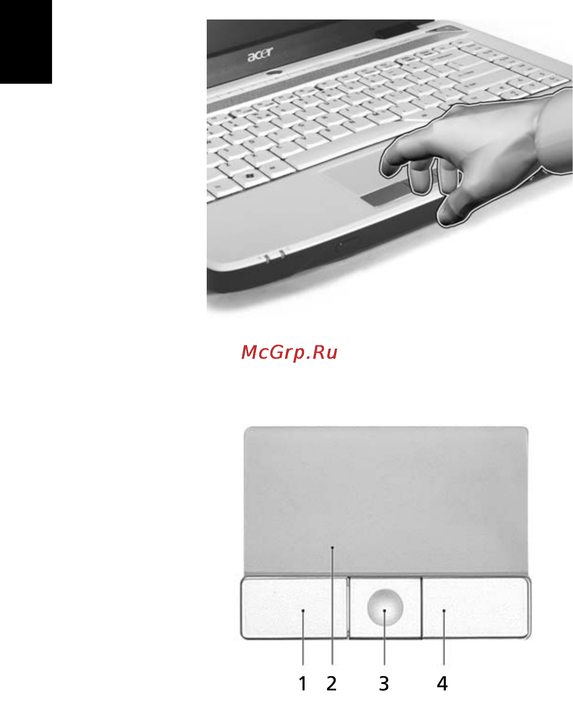 Acer AS4720Z-3A2G16.49 [54/122] Сенсорная панель