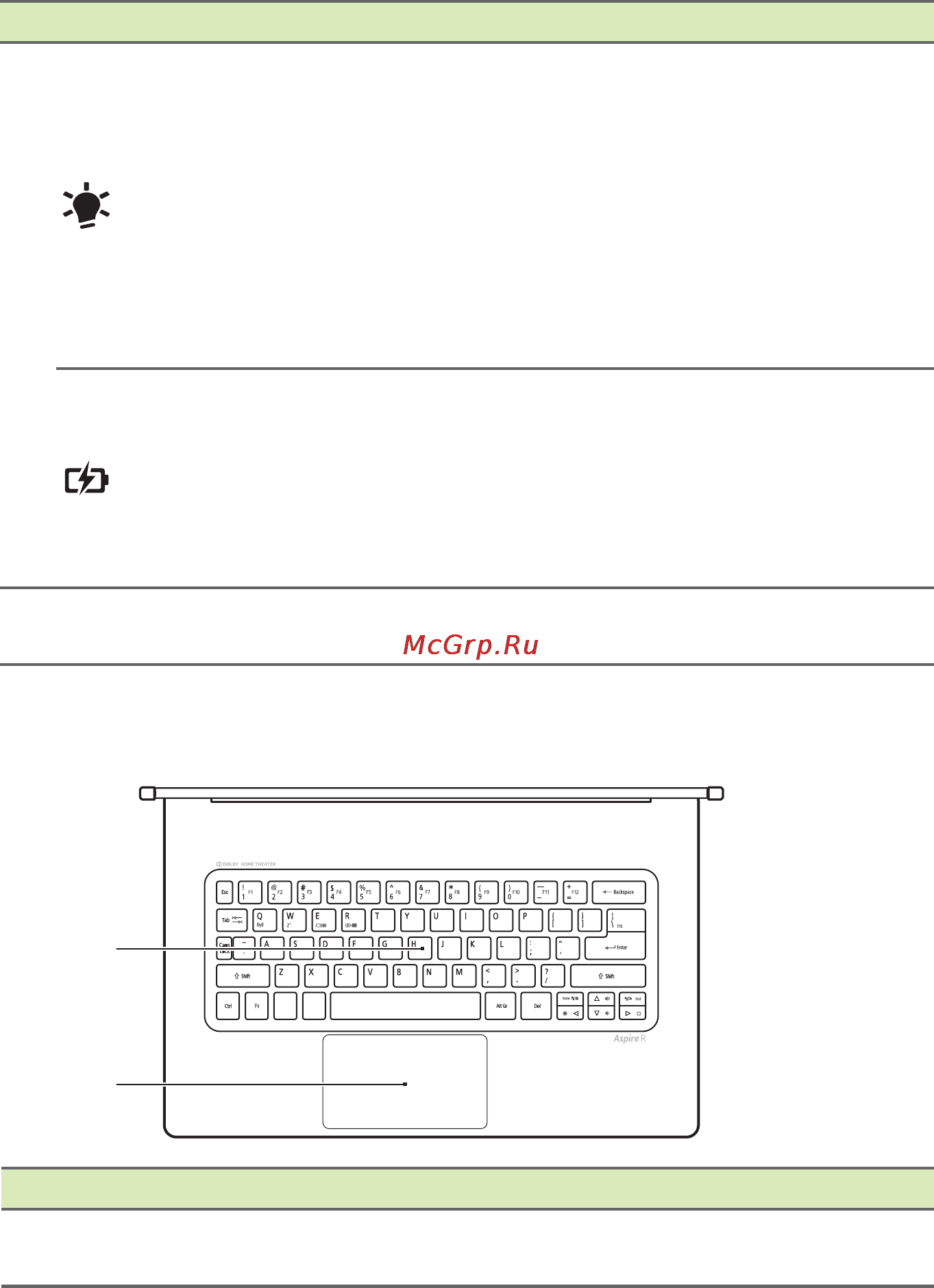 Acer R7-371T-52XE NX.MQQER.008 [10/105] Вид клавиатуры