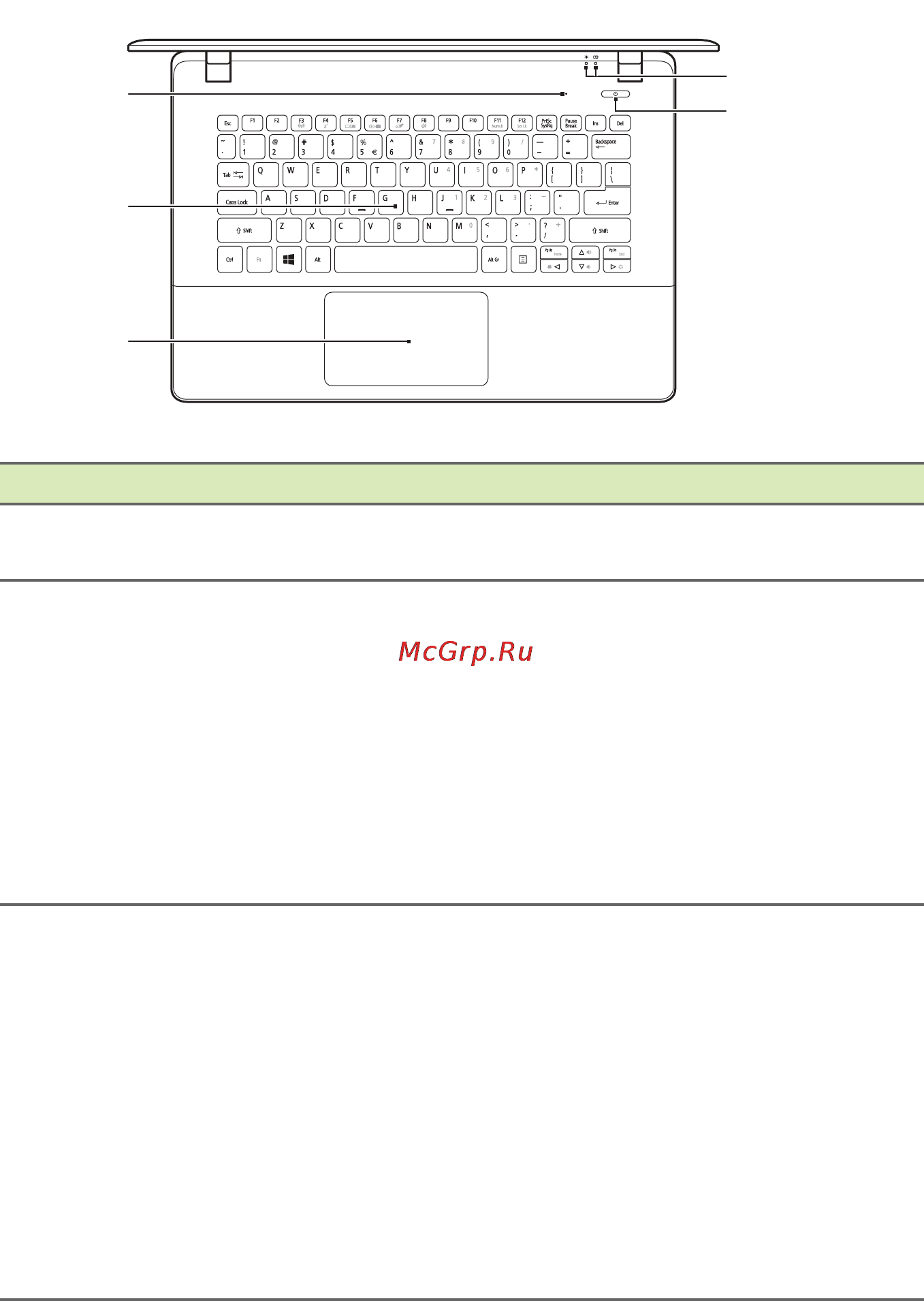 Acer Aspire ES1-331-P3K1 NX.G12ER.001 [10/95] Вид клавиатуры