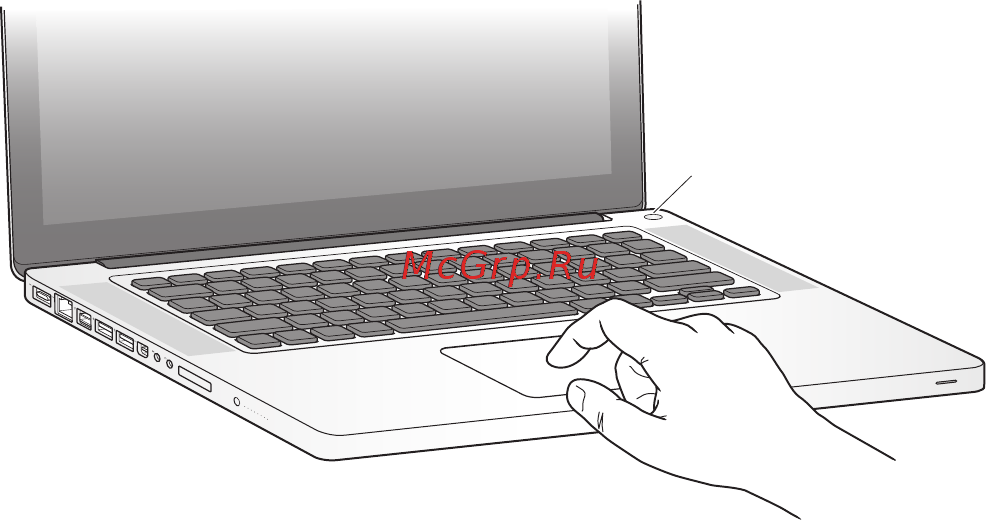 Apple MacBookPro 15'' MC026RS/A [12/88] Шаг 3 нажмите кнопку питания чтобы включить macbook pro