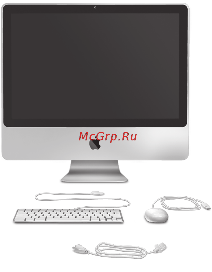 Apple iMac 24'' MB420RS/A [9/73] В комплект поставки компьютера imac входит клавиатура apple мышь apple и кабель питания переменного тока