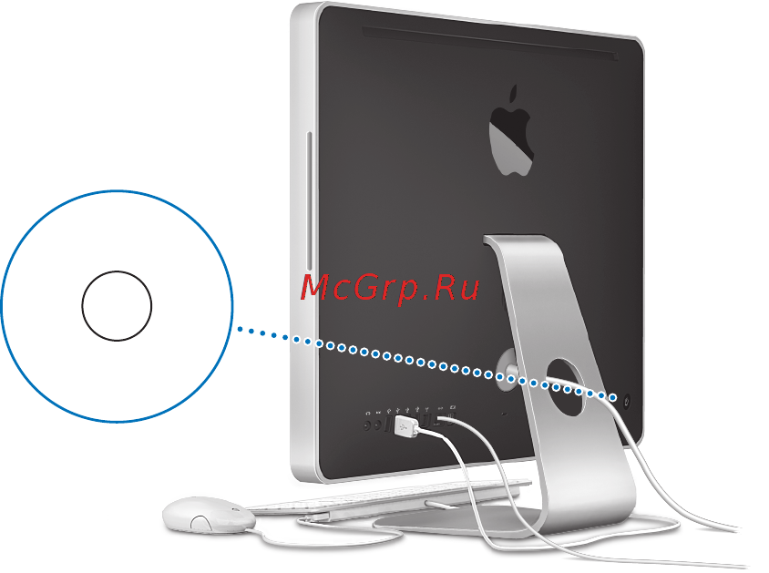Apple iMac 24\'\' MB418RS/A [13/73] Шаг 4 нажмите кнопку питания на задней панели чтобы включить компьютер imac