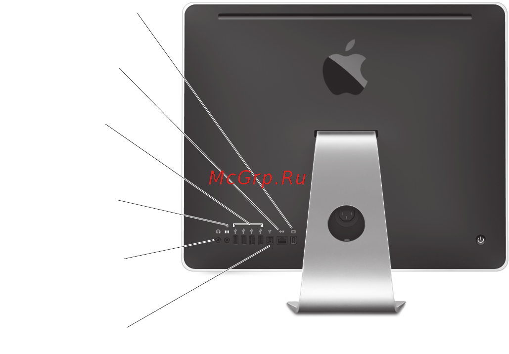 Apple iMac 24\'\' MB418RS/A [24/73] Порты компьютера imac