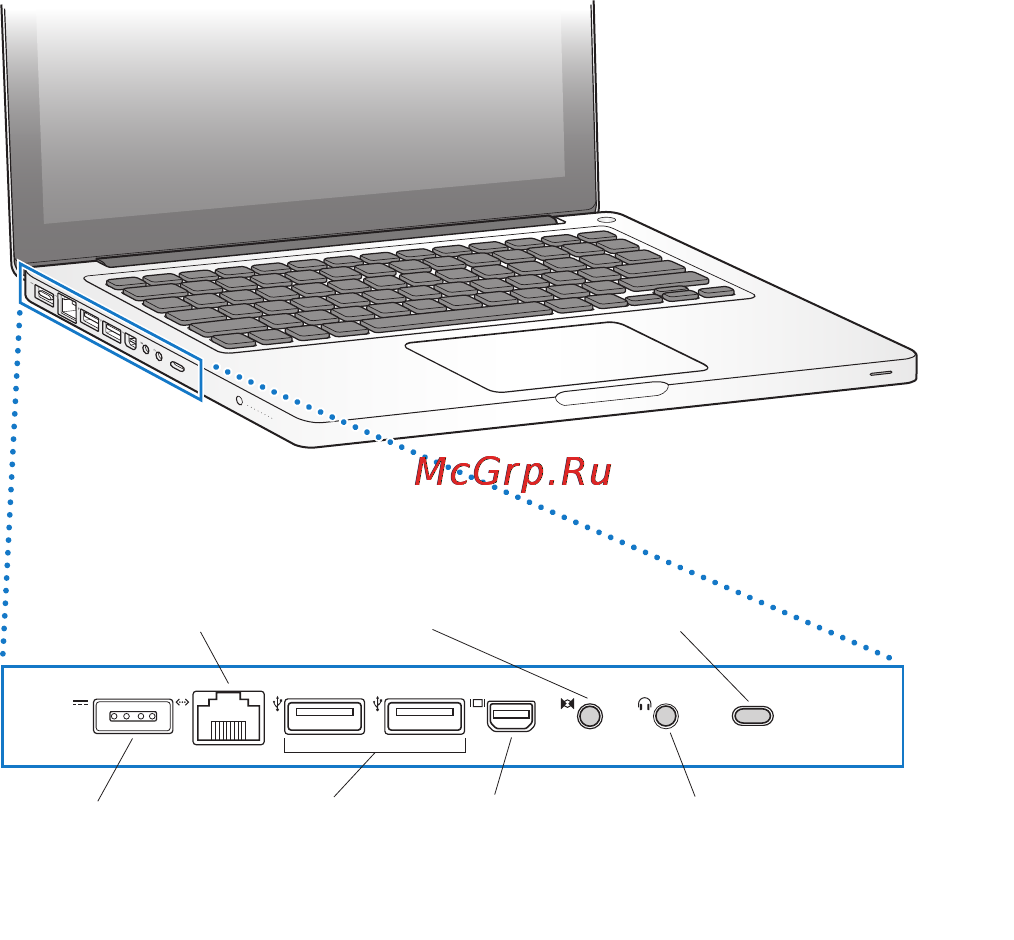 Apple MB543RS/A [22/84] Порты macbook
