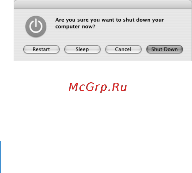 Apple MacBookPro 17\'\' MA611 [22/140] Перевод macbook pro в режим сна и выключение