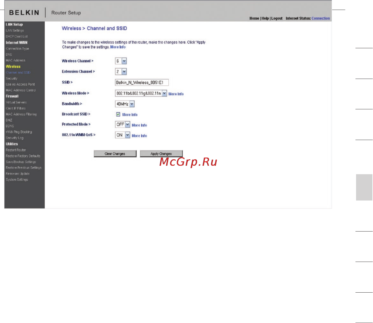Belkin F5D8233yy4 [51/106] Использование расширенного пользовательского web интерфейса