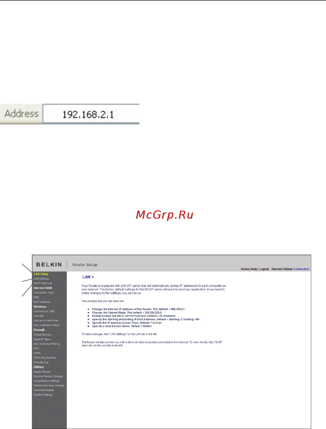 Belkin D8633yy4A [44/101] Использование расширенного пользовательского web интерфейса
