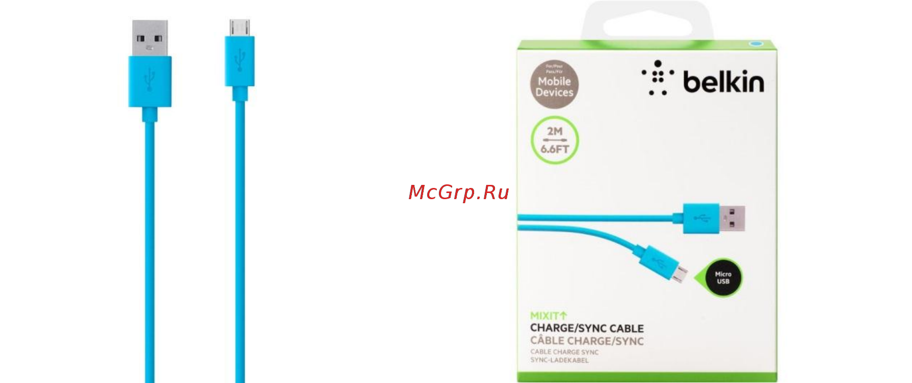 Belkin microUSB - USB, 2 м, Blue (F2CU012BT2M-BLU) Инструкция по эксплуатации онлайн