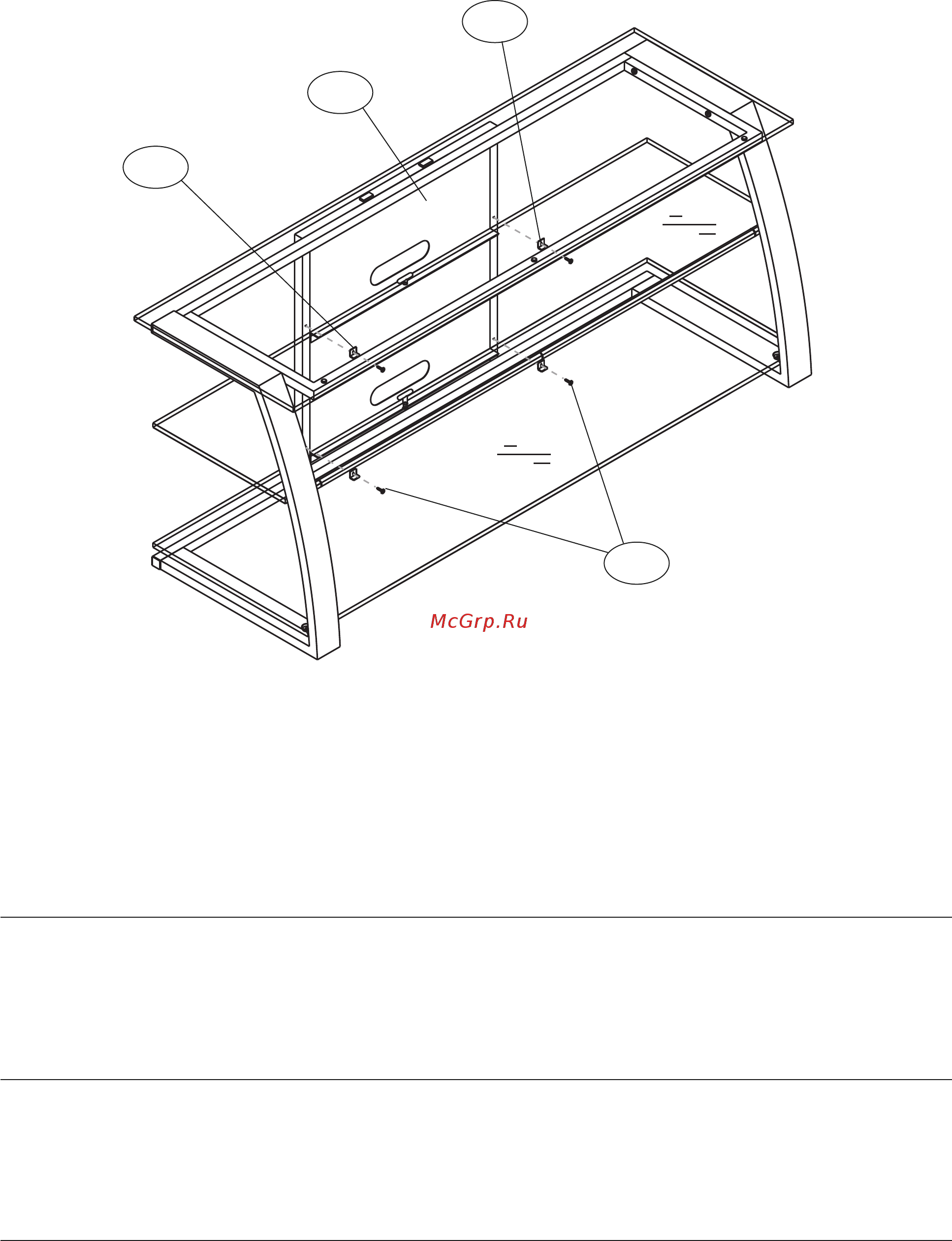 Bello PVS-4206HG [9/10] Pour chaque plateau en verre inférieur poser les équerres m17 comme sur l illustration avec les petites vis m18 s assurer que les équerres sont au dessus des plateaux en verre