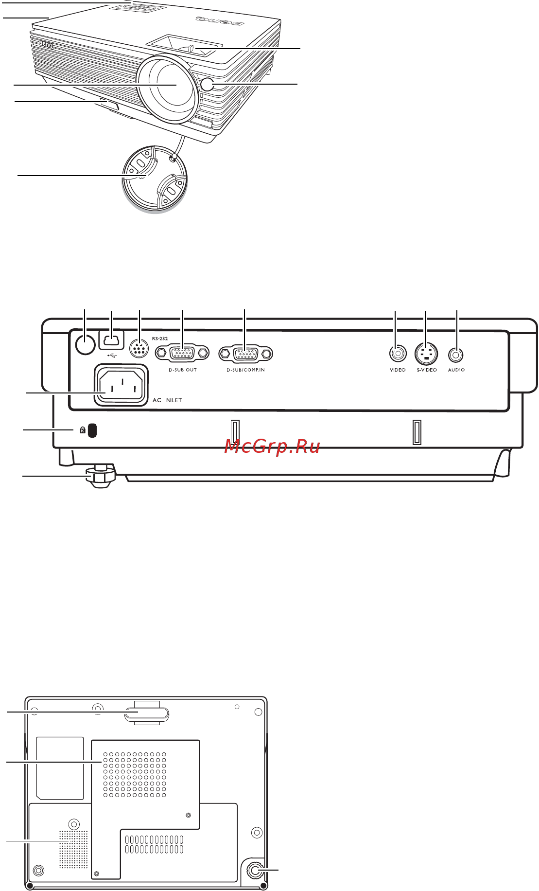 Benq MP611C [11/60] Внешний вид проектора