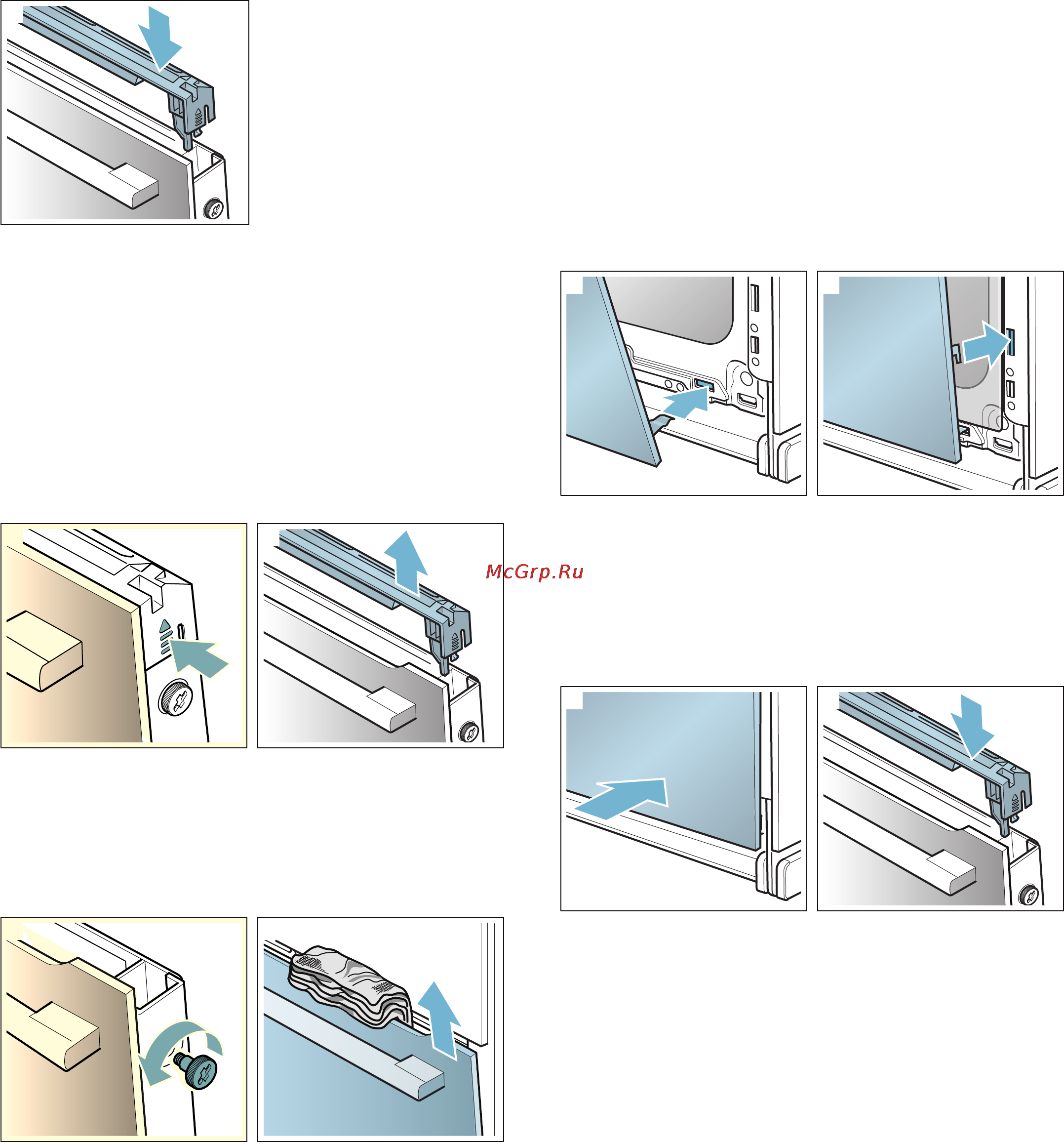 Bosch HBG655BB1 [25/52] Снятие и установка стёкол дверцы