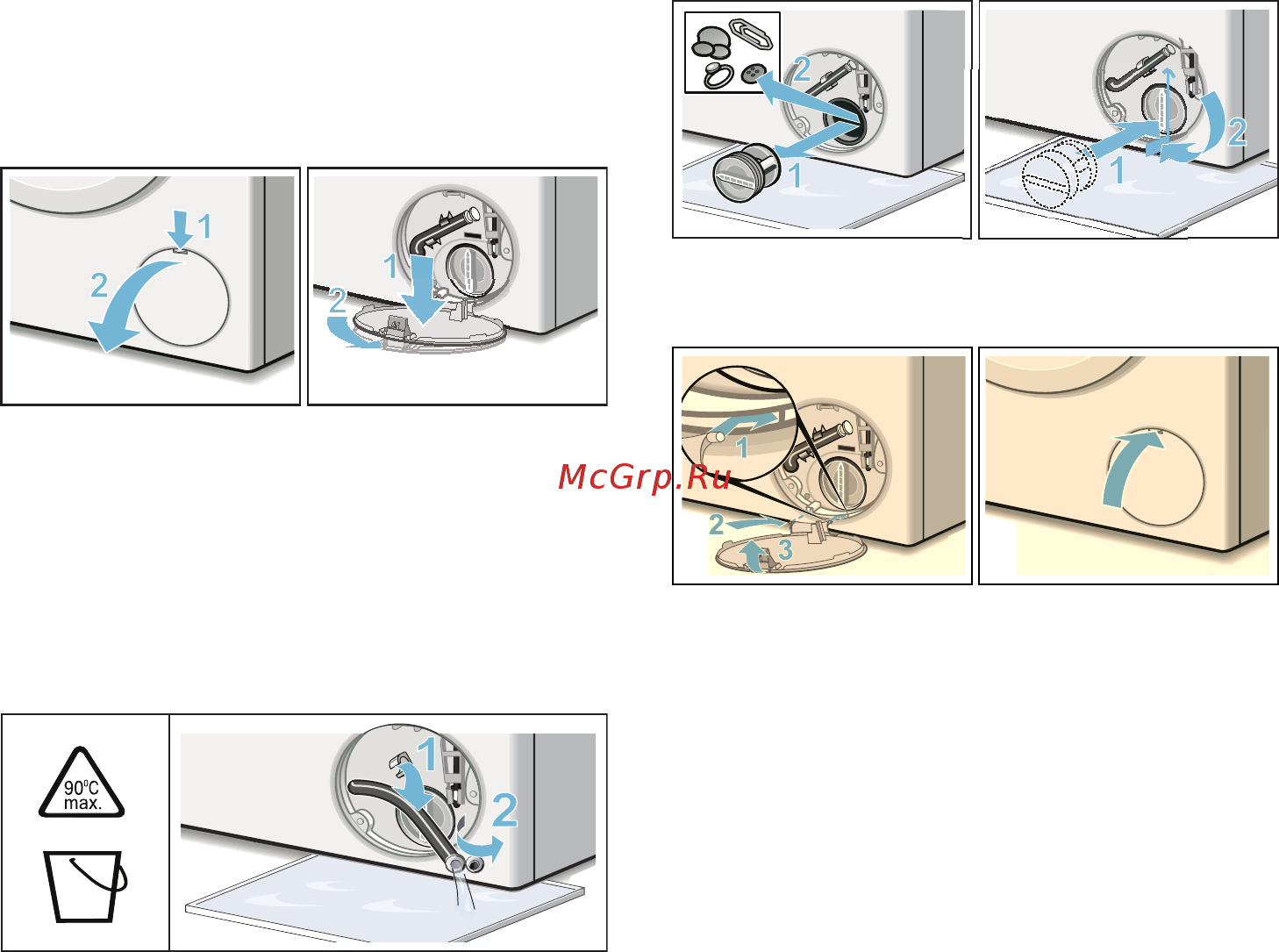 Bosch Serie 6 3D Washing  WLT24440OE [23/36] Чистка и техническое обслуживание ru