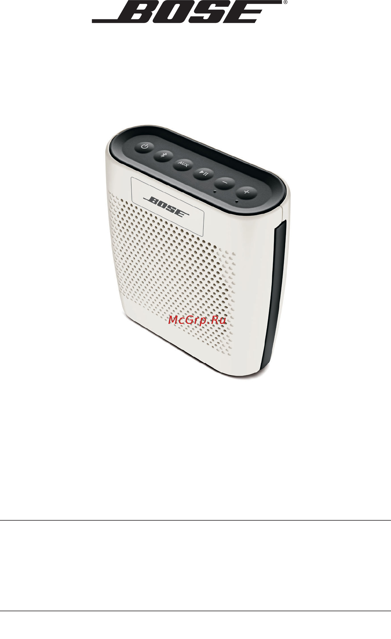 Bose SoundLink Colour Black Инструкция по эксплуатации онлайн
