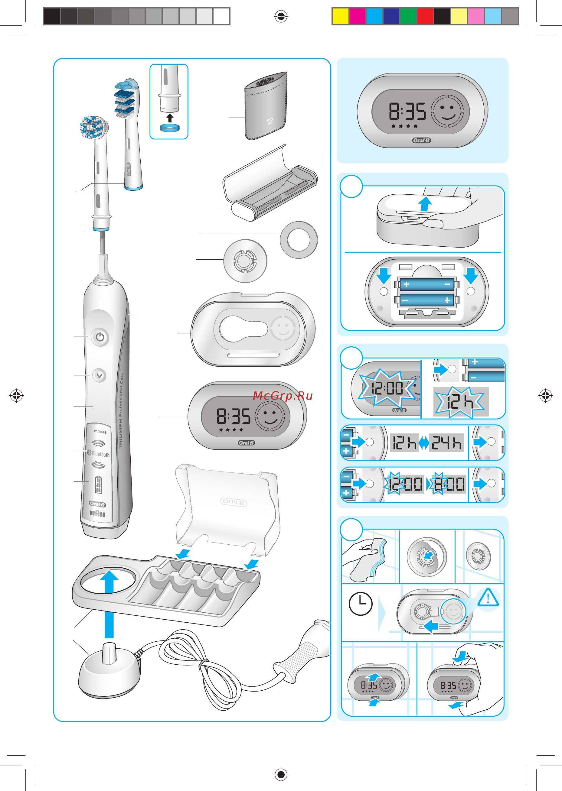 Braun Oral-B Triumph CrossAction 7000/D36.555.6X Black Инструкция по эксплуатации онлайн [3/12] 581156